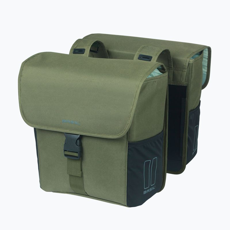 Basil Go Double Bag bicycle pannier 32 l dark green