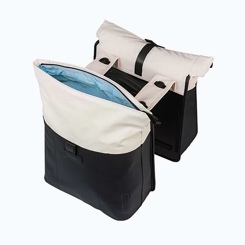 Bike pannier Basil Vive Double Pannier Bag MIK 35 l off white/black 4