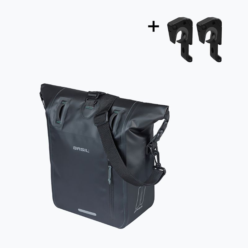 Bike pannier Basil Rivo M Single Bag MIK Hooks 12-15 l black 2