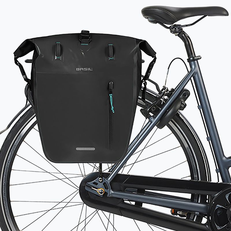 Bike pannier Basil Rivo L Single Bag MIK Hooks 31 l black 5