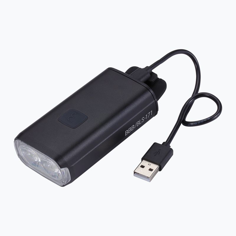 BBB Cycling StrikeDuo 1200 black front bike light 8