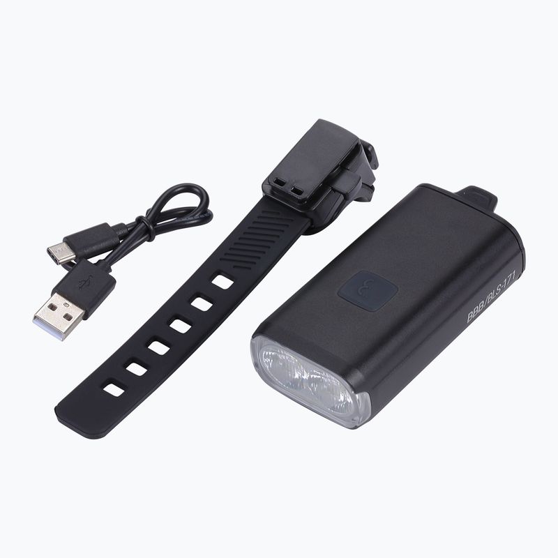 BBB Cycling StrikeDuo 1200 black front bike light 9