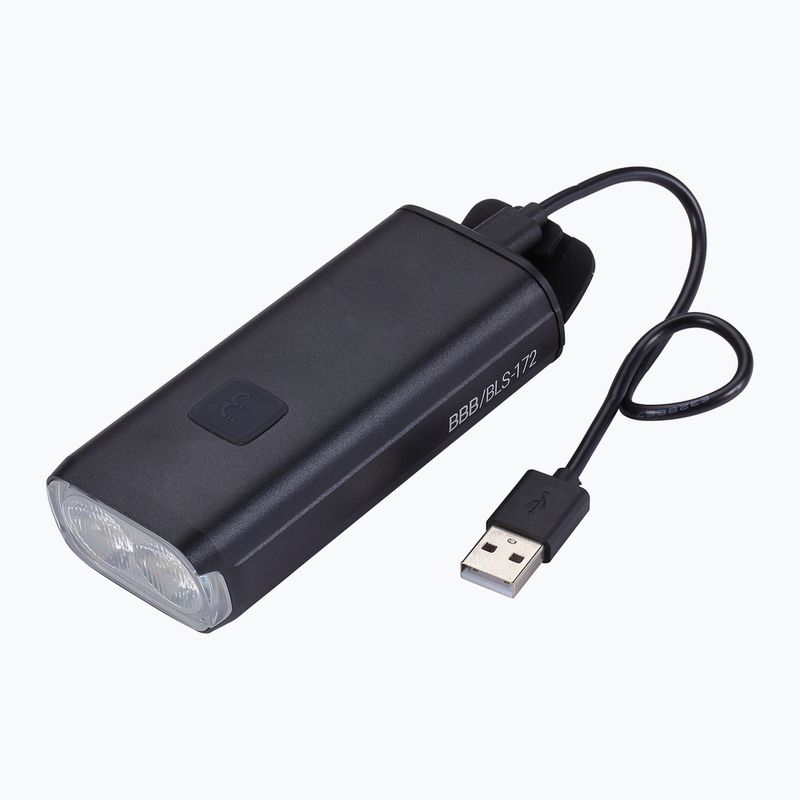 BBB Cycling StrikeDuo 1600 black front bike light 9