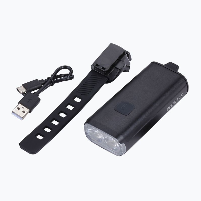 BBB Cycling StrikeDuo 1600 black front bike light 10