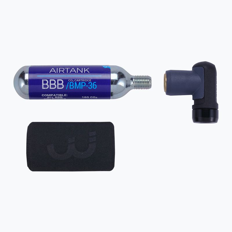 Bicycle pump BBB Cycling Co2 AirPush + 1x 16g cartridge black