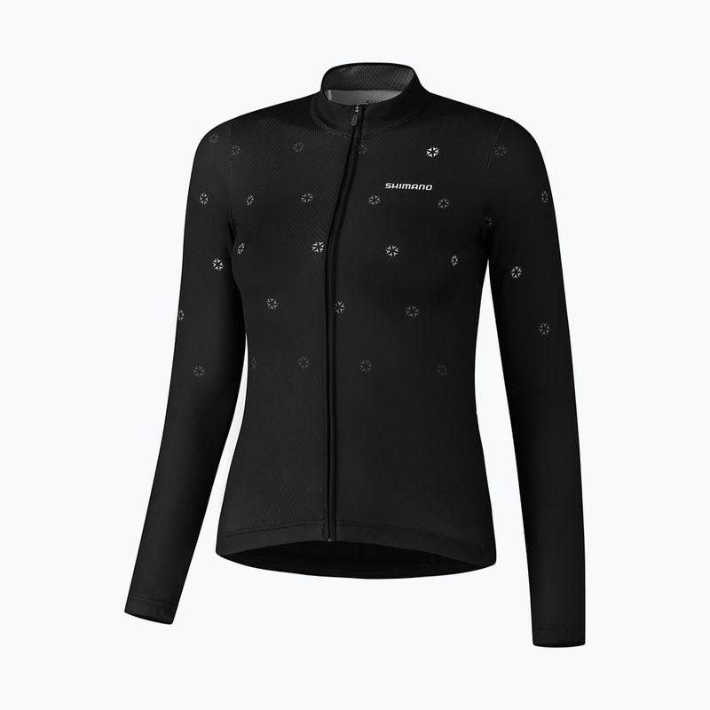 Women's cycling sweatshirt Shimano Kaede Printed Jersey LS black PCWJSPWUE12WL0114