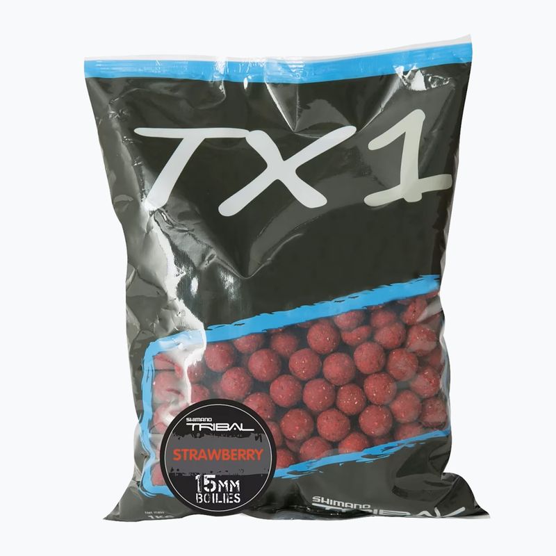 Shimano Tribal TX1 Strawberry 1 kg carp boilies