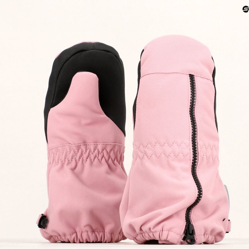 Reima Tepas Mittens children's ski gloves grey pink 12