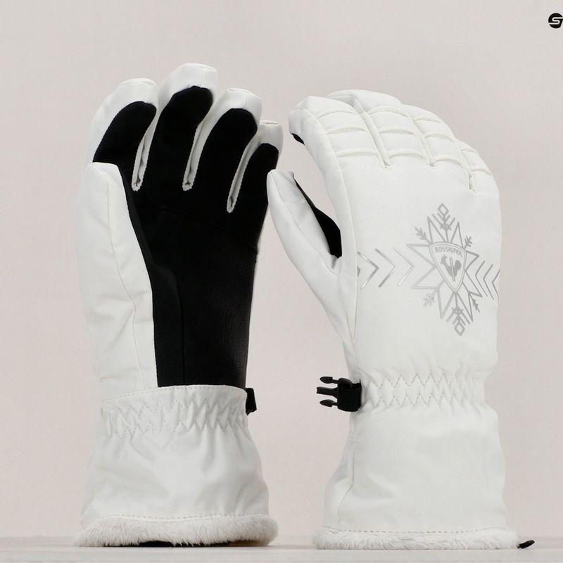 Women's ski glove Rossignol Perfy G white 8