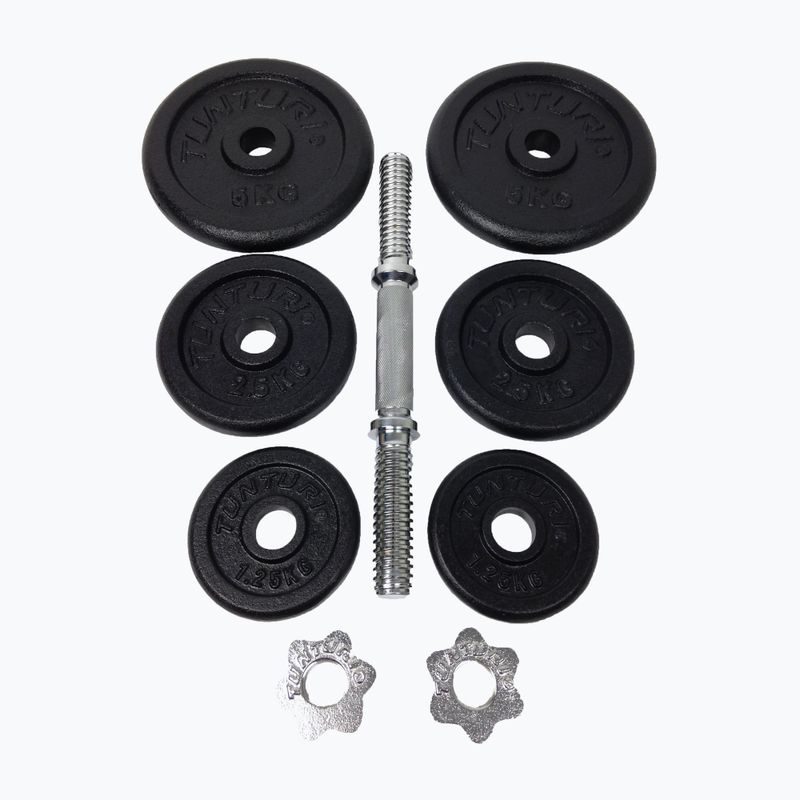 Tunturi Dumbbellset 20kg adjustable dumbbell black 2