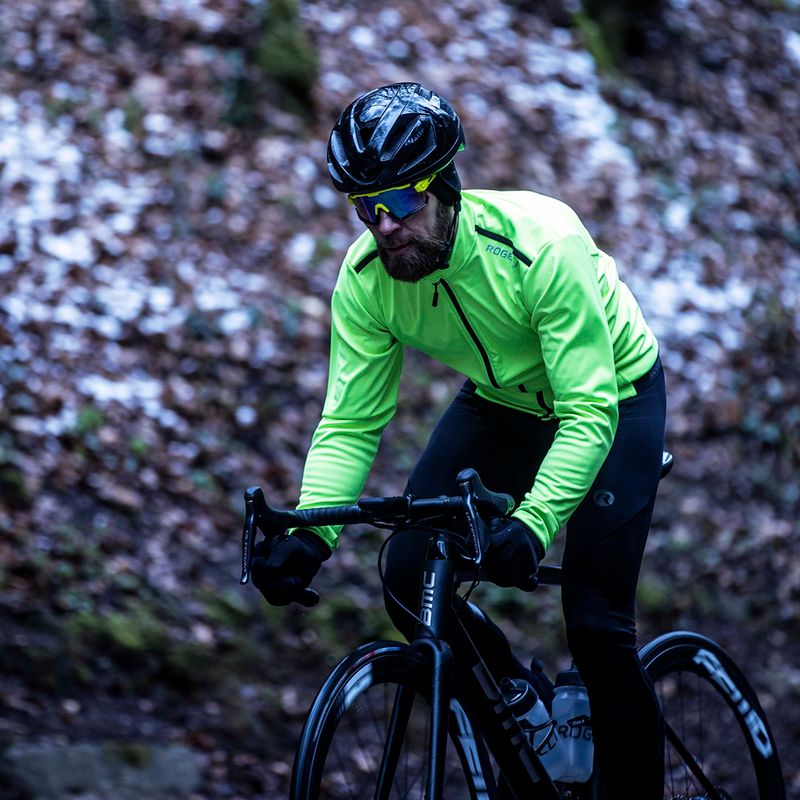 Men's cycling jacket Rogelli Pesaro 2.0 fluor yellow/black 7