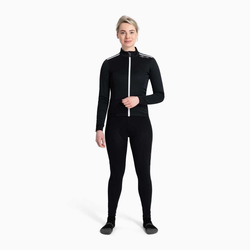 Women's cycling jacket Rogelli Pesara Winter W black/white 2