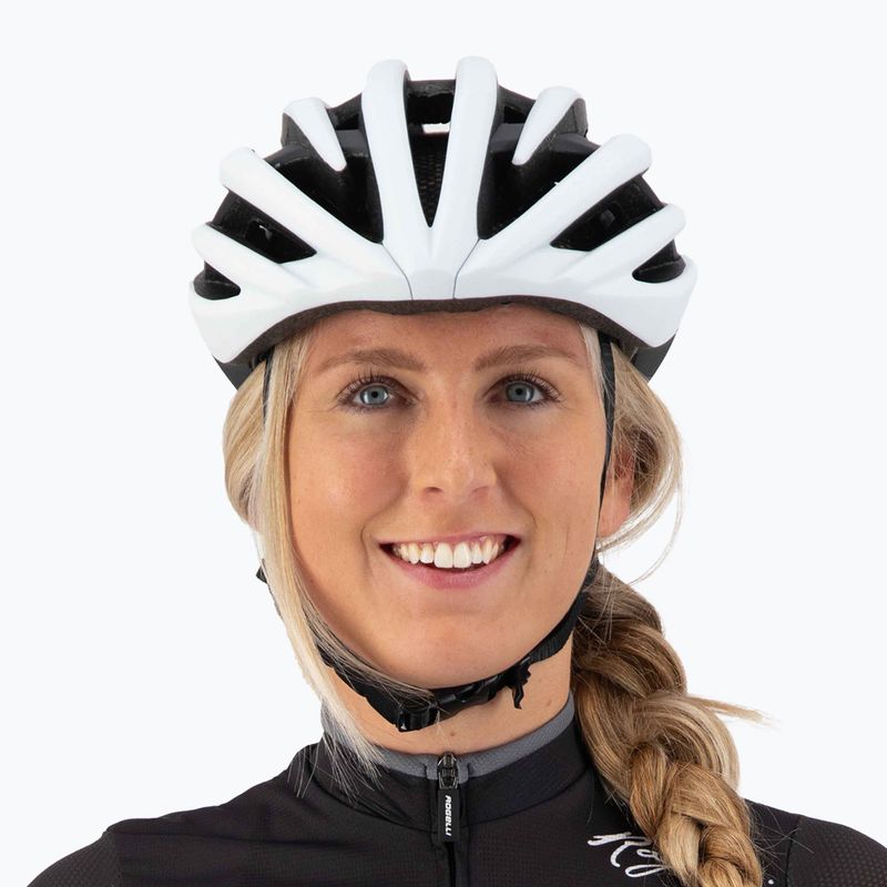 Rogelli Tecta white/black bicycle helmet 5