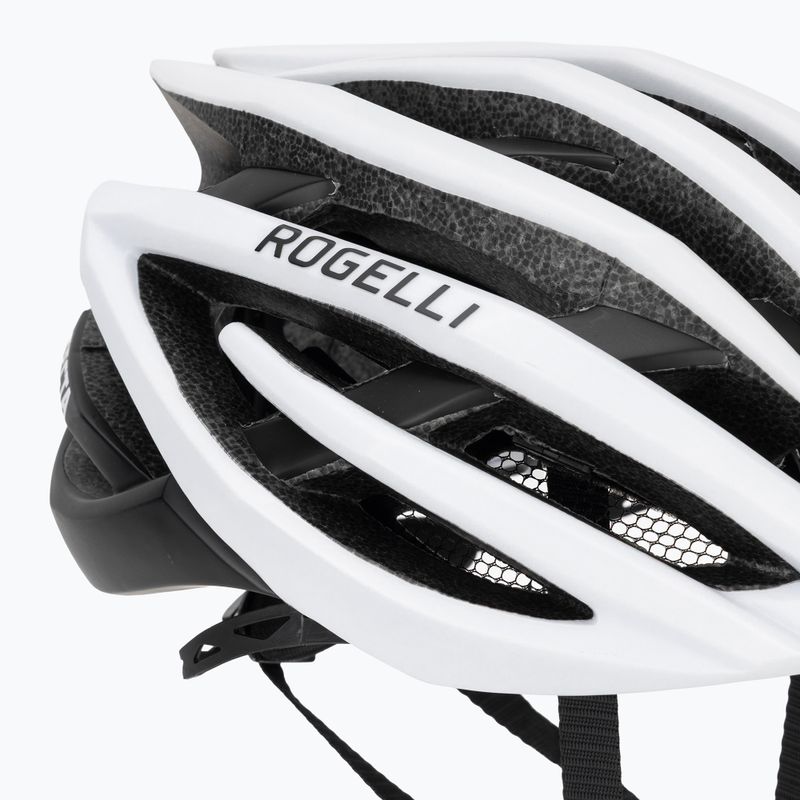 Rogelli Tecta white/black bicycle helmet 8