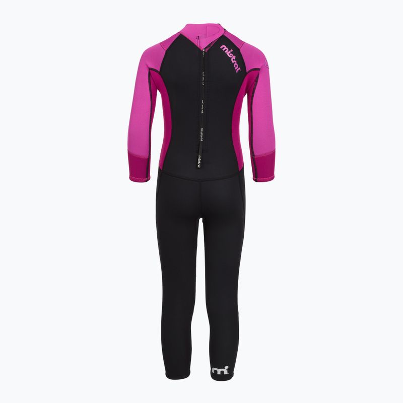 Children's swimming wetsuit Mistral Breeze 76 2,5/2mm Kids Suit black/pink 3