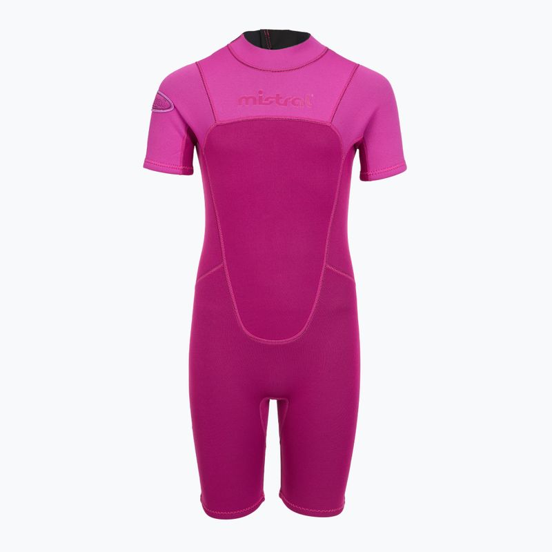 Children's swimming wetsuit Mistral Breeze 76 2,5/2mm Kids Shorty pink 2
