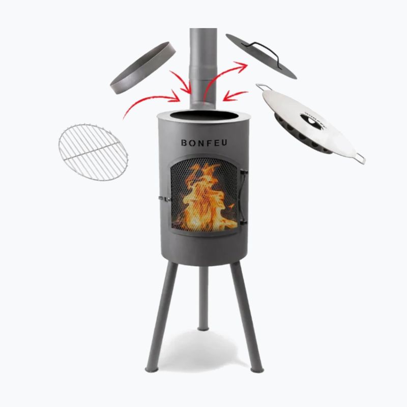 Outdoor fireplace BonFeu BonGiano SP black 5