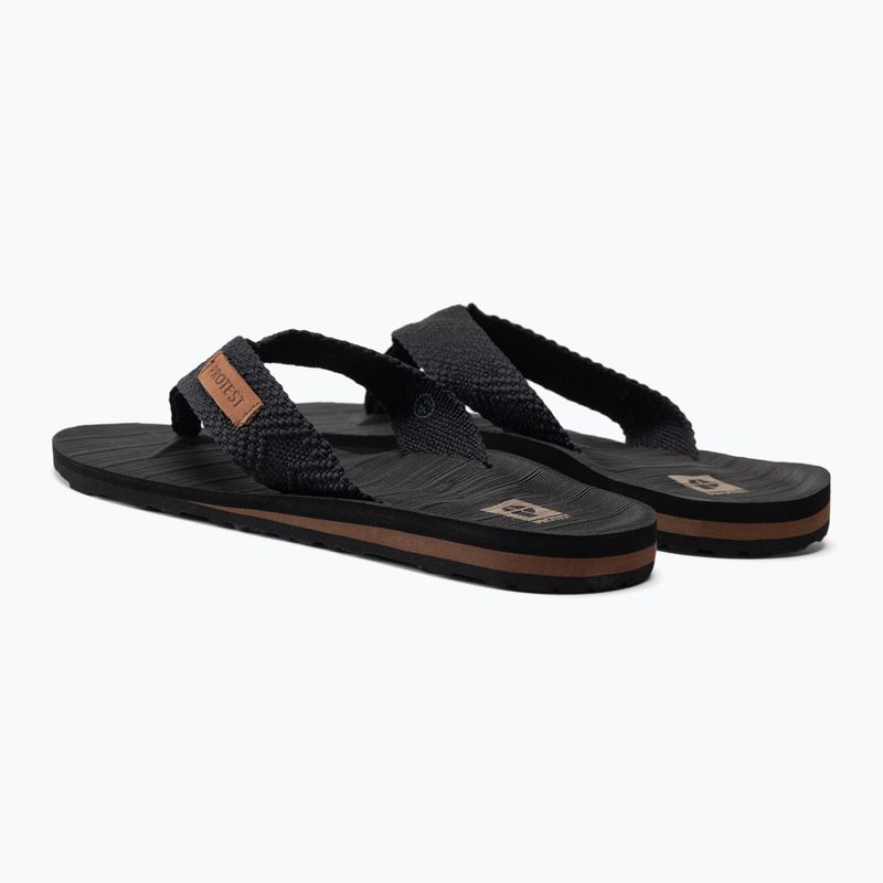 Men's Protest Haiti black flip flops P5790300 3