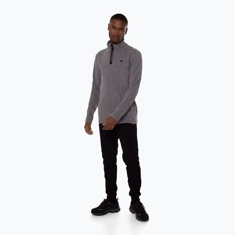 Men's fleece sweatshirt Protest Perfectym 1/4 Zip Active dark grey melee 2