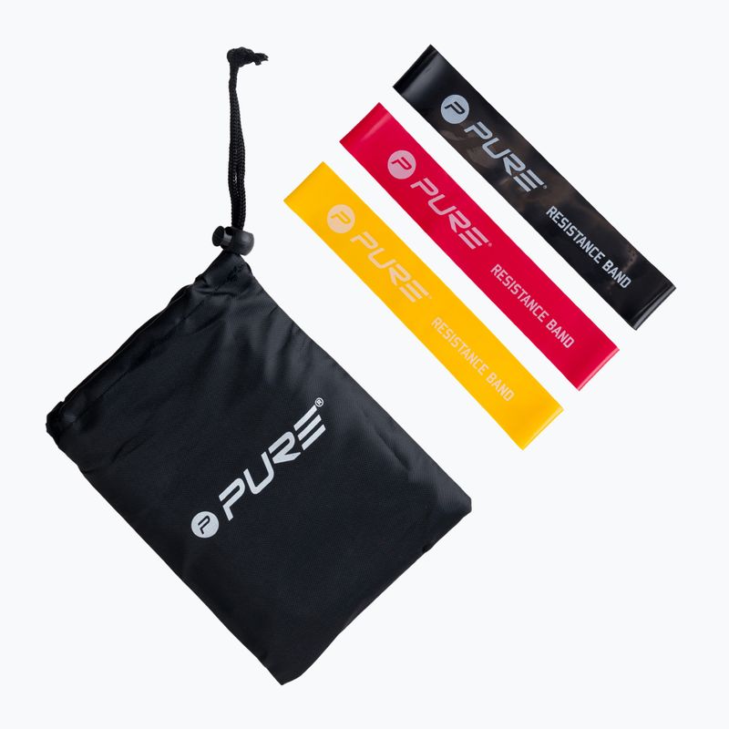 Pure2Improve Mini Bands 3 piece resistance rubber set colour 2155 4