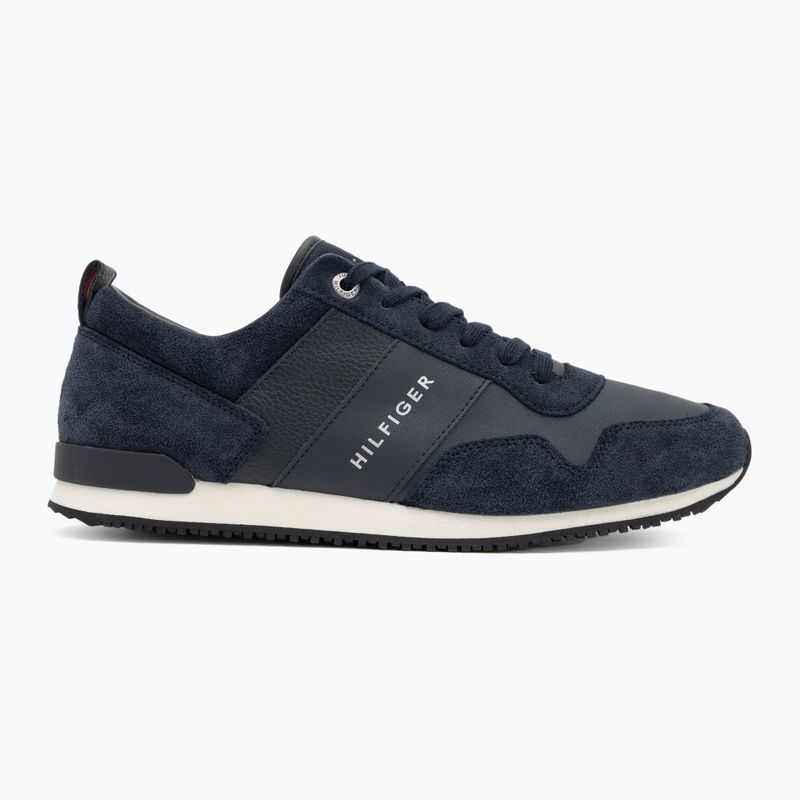 Tommy Hilfiger men's shoes Iconic Leather Suede Mix Runner midnight 2