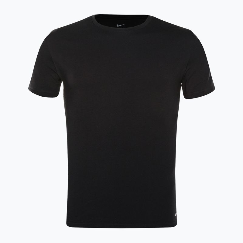 Men's training t-shirt Nike Everyday Cotton Stretch Crew Neck SS 2Pk 100 black