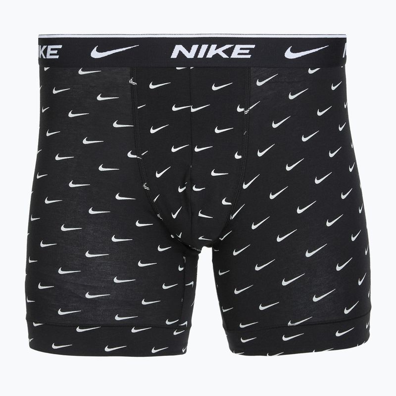 Men's boxers Nike Everyday Cotton Stretch 3 pairs swoosh print/grey/university blue 4