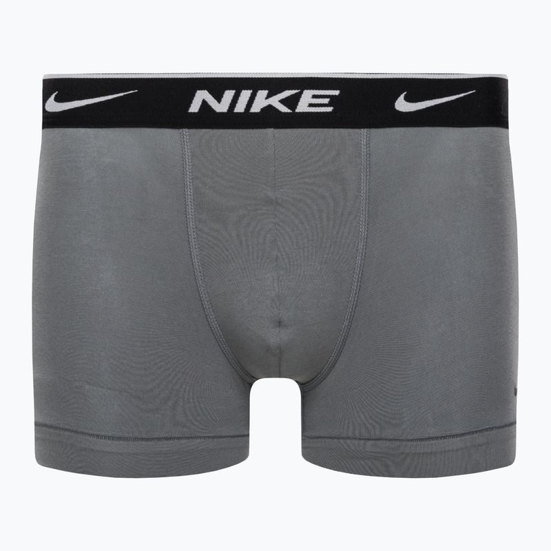 Men's boxer shorts Nike Everyday Cotton Stretch Trunk 3Pk UB1 swoosh print/grey/uni blue 5