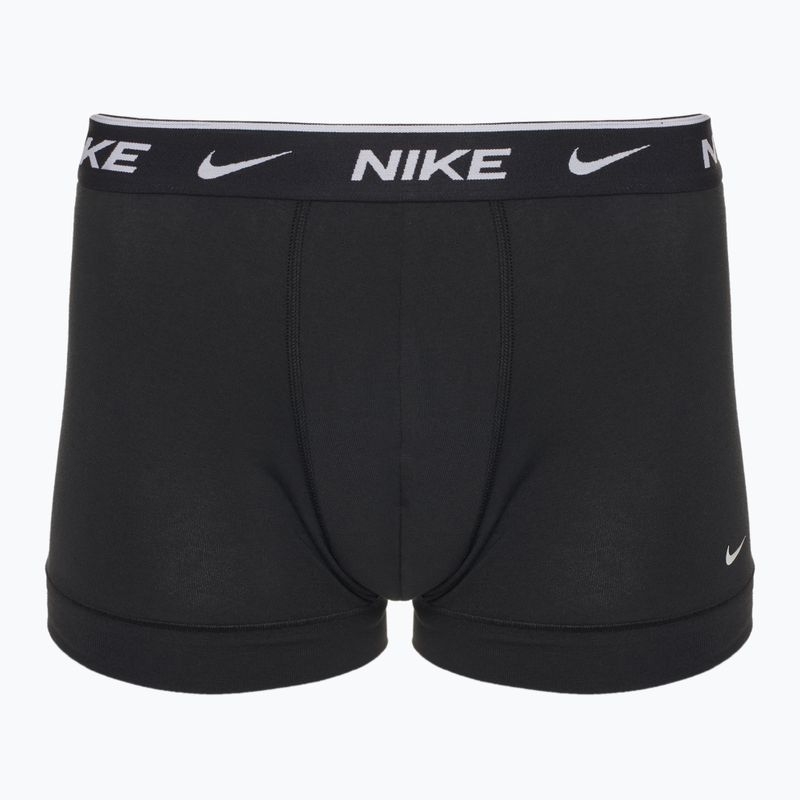 Men's boxer shorts Nike Everyday Cotton Stretch Trunk 3 pairs white/grey heather/black 2