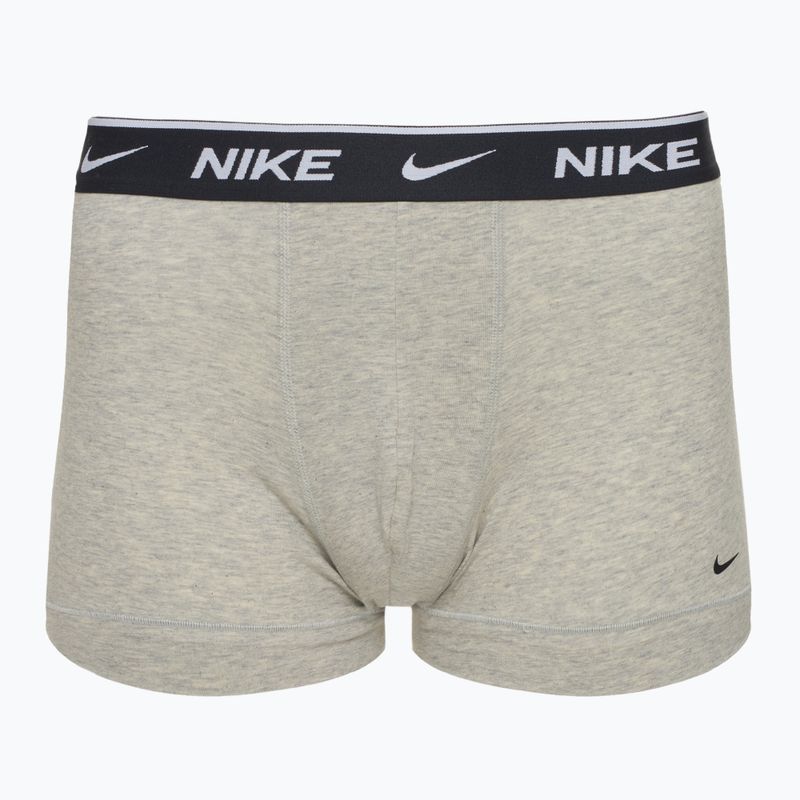 Men's boxer shorts Nike Everyday Cotton Stretch Trunk 3 pairs white/grey heather/black 3