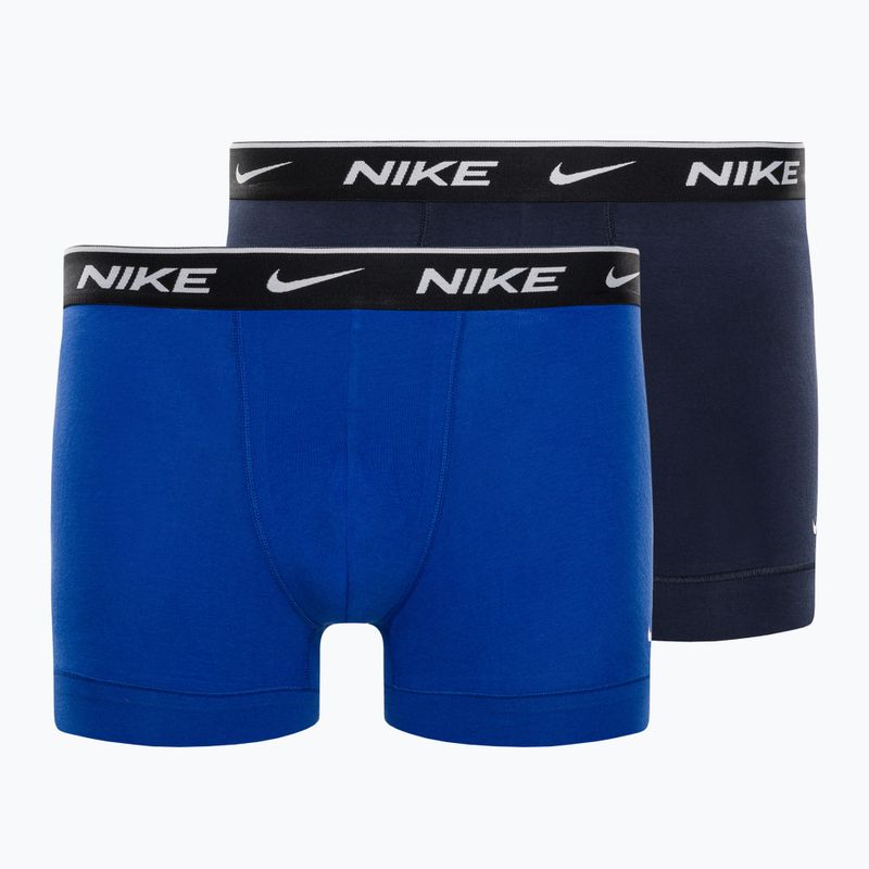 Men's boxer shorts Nike Everyday Cotton Stretch Trunk 2Pk IEV obsidian/game royal