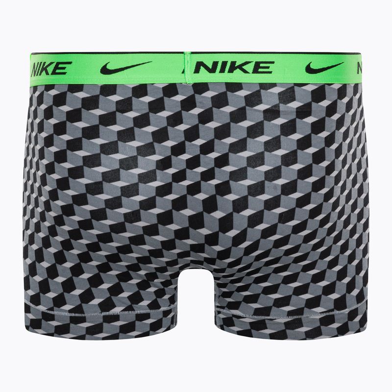 Men's boxer shorts Nike Everyday Cotton Stretch Trunk 3Pk BAU geo block print/cool grey/black 3