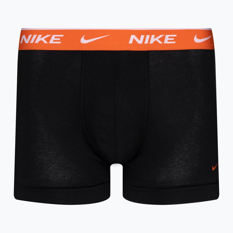 Men's Nike Everyday Cotton Stretch Trunk boxer shorts 3 pairs black/violet/orange 4