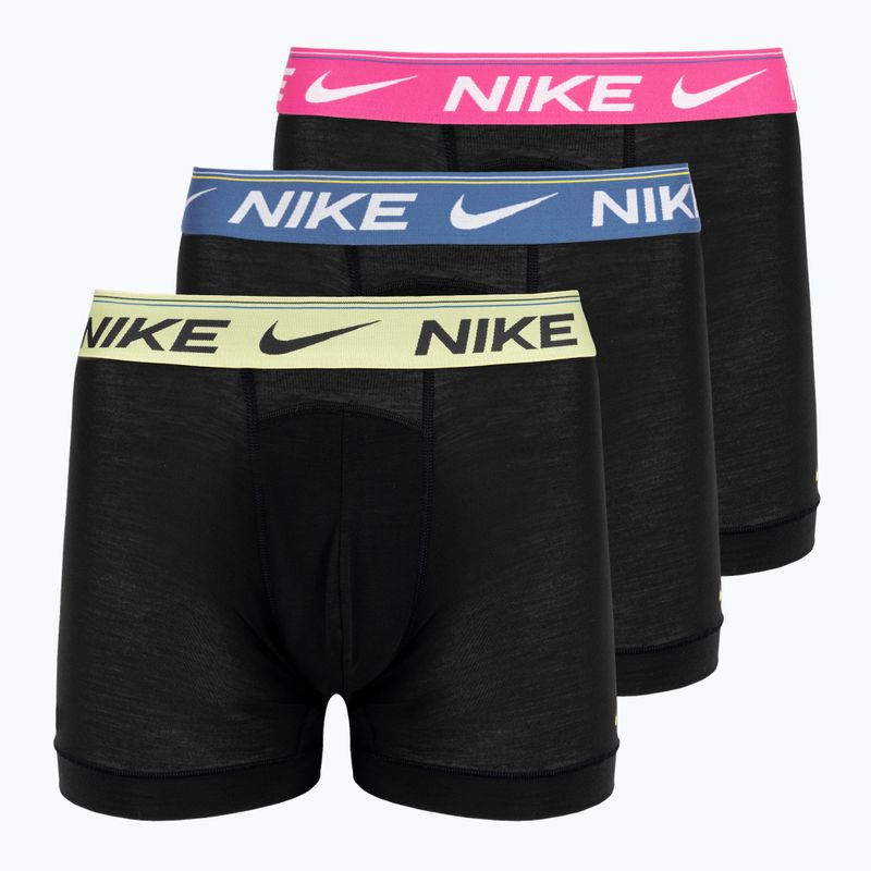 Men's Nike Dri-FIT Ultra Comfort Brief Boxers 3 pairs black/yellow/fuxia