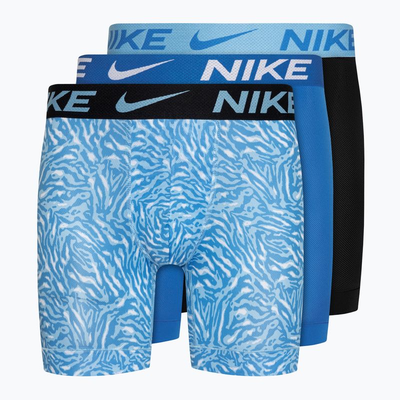 Men's boxer shorts Nike Dri-FIT ADV Micro Brief 3 pairs safari print/light photo blue/black