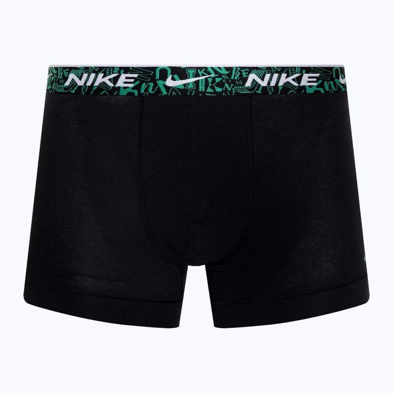 Men's Nike Everyday Cotton Stretch Trunk boxer shorts 3 pairs black/red/aquarius blue/stadium green 3