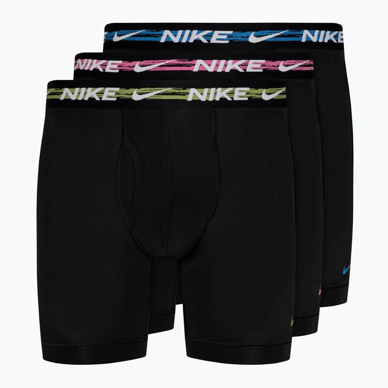 Men's boxer shorts Nike Dri-FIT Ultra-Stretch Micro Brief 3 pairs laser fuchsia/court blue/black