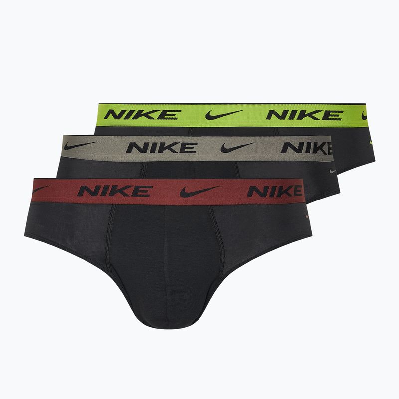 Men's Nike Everyday Cotton Stretch Brief 3 pairs cyber black/heather grey/dark pony