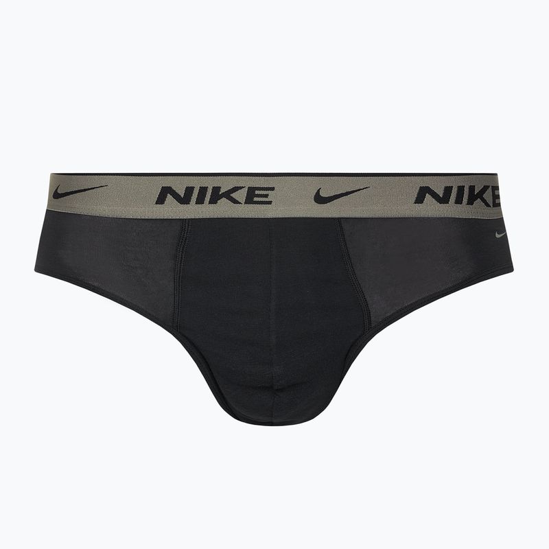 Men's Nike Everyday Cotton Stretch Brief 3 pairs cyber black/heather grey/dark pony 5