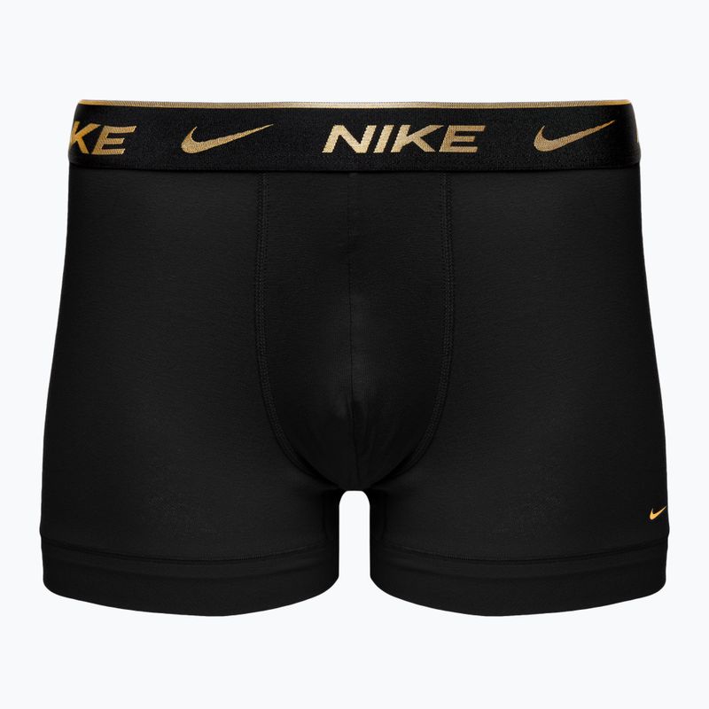 Men's boxer shorts Nike Everyday Cotton Stretch Trunk 3 pairs black silver/red gold/black gold 2