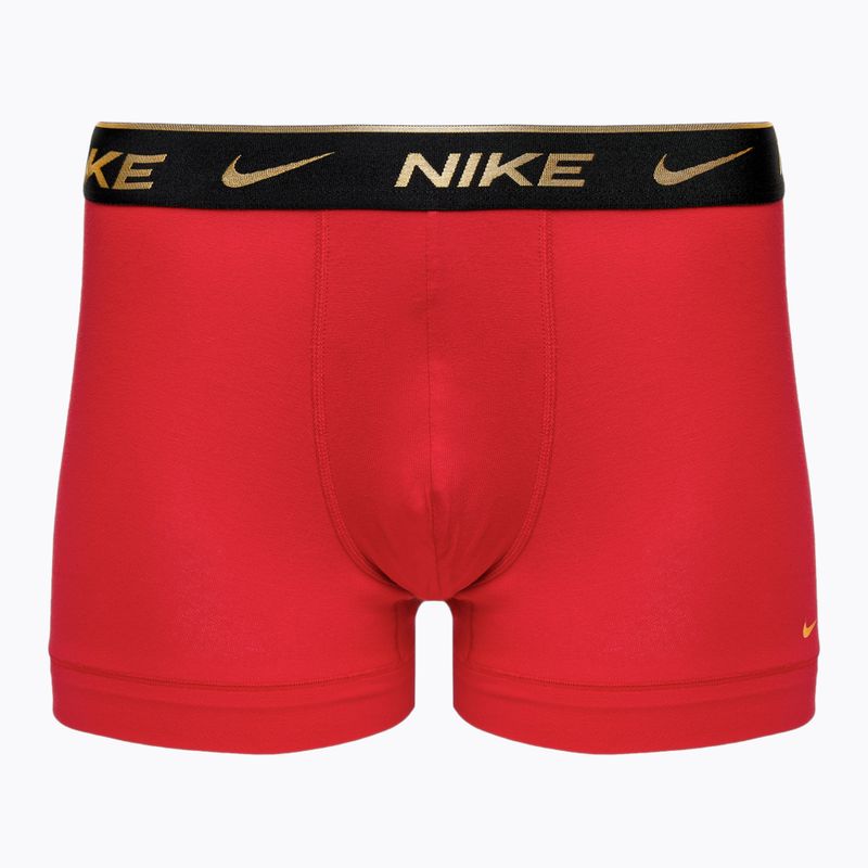 Men's boxer shorts Nike Everyday Cotton Stretch Trunk 3 pairs black silver/red gold/black gold 3