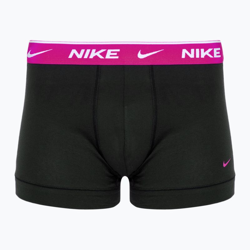 Men's boxer shorts Nike Everyday Cotton Stretch Trunk 3 pairs black/gold/hyper crimson 3