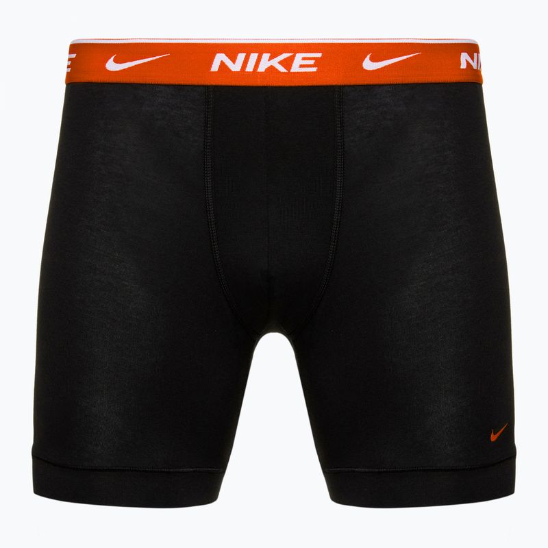 Men's Nike Everyday Cotton Stretch boxer shorts 3 pairs black team orange/red/black 3