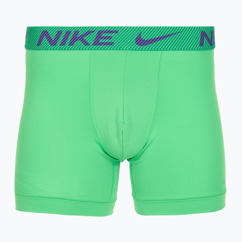 Men's Nike Dri-Fit Essential Micro Boxer Brief 3 pairs green shock/wild violet/black txtd wb 2