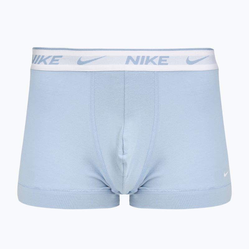 Men's boxer shorts Nike Everyday Cotton Stretch Trunk 3 pairs light army blue/blue force/white waistband 5