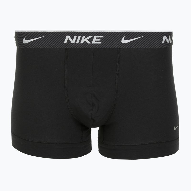 Men's boxer shorts Nike Everyday Cotton Stretch Trunk 3 pairs black/iron game/cool grey high shine textured wb 4