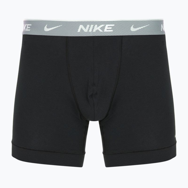 Men's Nike Everyday Cotton Stretch boxers 3 pairs bi/iron grey/clear grey high shine textured wb 2
