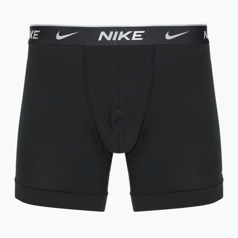 Men's Nike Everyday Cotton Stretch boxers 3 pairs bi/iron grey/clear grey high shine textured wb 5