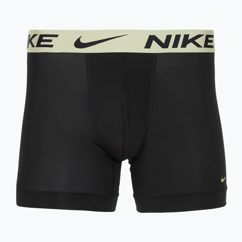 Men's Nike Dri-Fit Essential Micro Boxer Brief 3 pairs blk washed coral/olive aura/abrtract blue edge wb 3