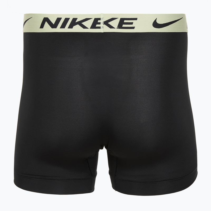 Men's Nike Dri-Fit Essential Micro Boxer Brief 3 pairs blk washed coral/olive aura/abrtract blue edge wb 5